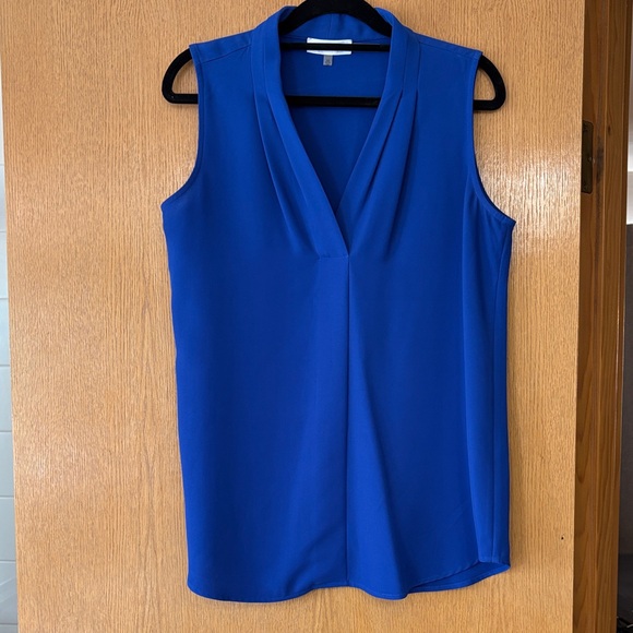 EUC Calvin Klein Royal Blue Sleeveless Blouse-XS - Picture 1 of 5